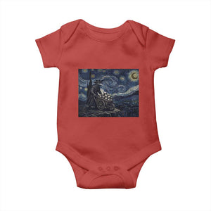 Gothic Plague Doctor Starry Night Inspired Baby Onesie Dark Parody Horror
