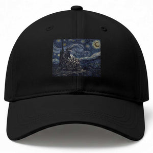 Gothic Plague Doctor Starry Night Inspired Baseball Cap Dark Parody Horror
