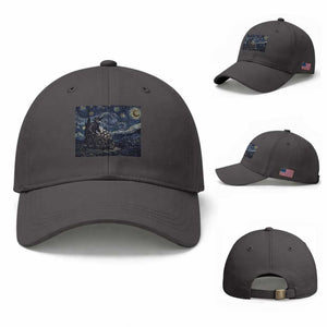 Gothic Plague Doctor Starry Night Inspired Baseball Cap Dark Parody Horror
