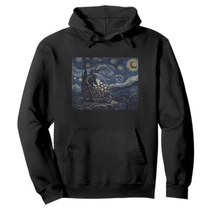 Gothic Plague Doctor Starry Night Inspired Hoodie Dark Parody Horror