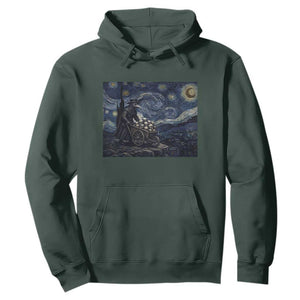 Gothic Plague Doctor Starry Night Inspired Hoodie Dark Parody Horror