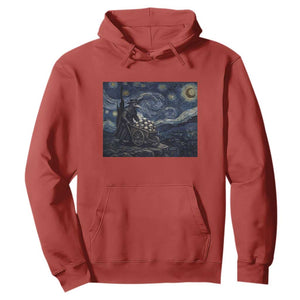 Gothic Plague Doctor Starry Night Inspired Hoodie Dark Parody Horror
