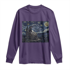 Gothic Plague Doctor Starry Night Inspired Long Sleeve Shirt Dark Parody Horror