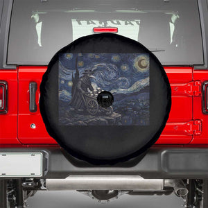 Gothic Plague Doctor Starry Night Inspired Spare Tire Cover Dark Parody Horror