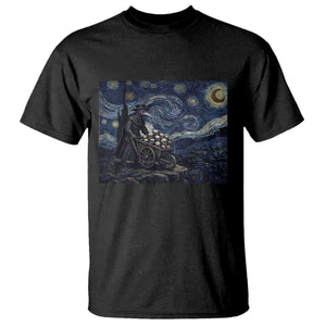 Gothic Plague Doctor Starry Night Inspired T Shirt Dark Parody Horror