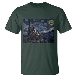 Gothic Plague Doctor Starry Night Inspired T Shirt Dark Parody Horror
