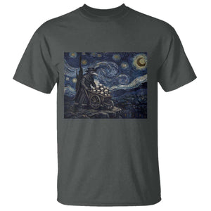 Gothic Plague Doctor Starry Night Inspired T Shirt Dark Parody Horror
