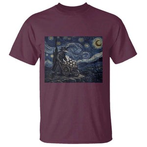 Gothic Plague Doctor Starry Night Inspired T Shirt Dark Parody Horror