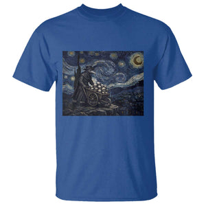Gothic Plague Doctor Starry Night Inspired T Shirt Dark Parody Horror