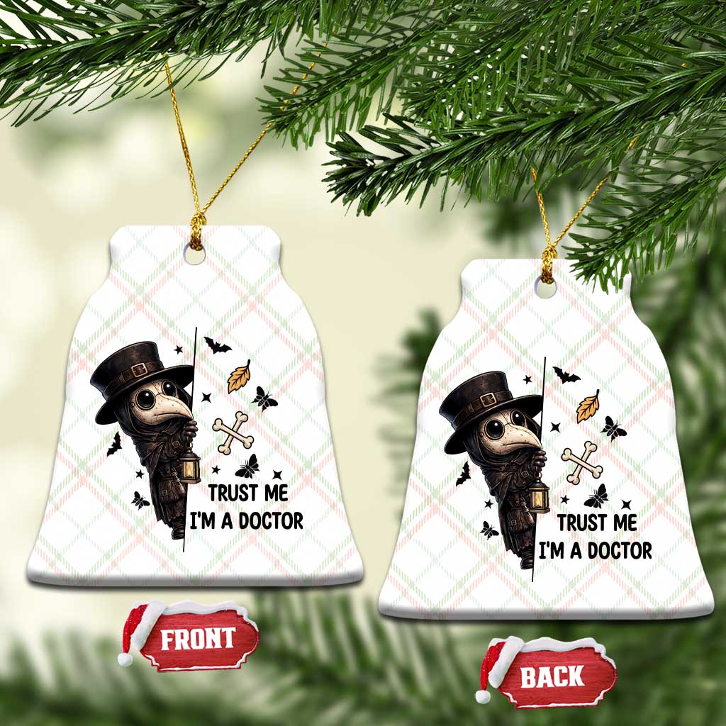 Cute Plague Doctor Trust Me Im A Doctor Ceramic Ornament Spooky Halloween Gift