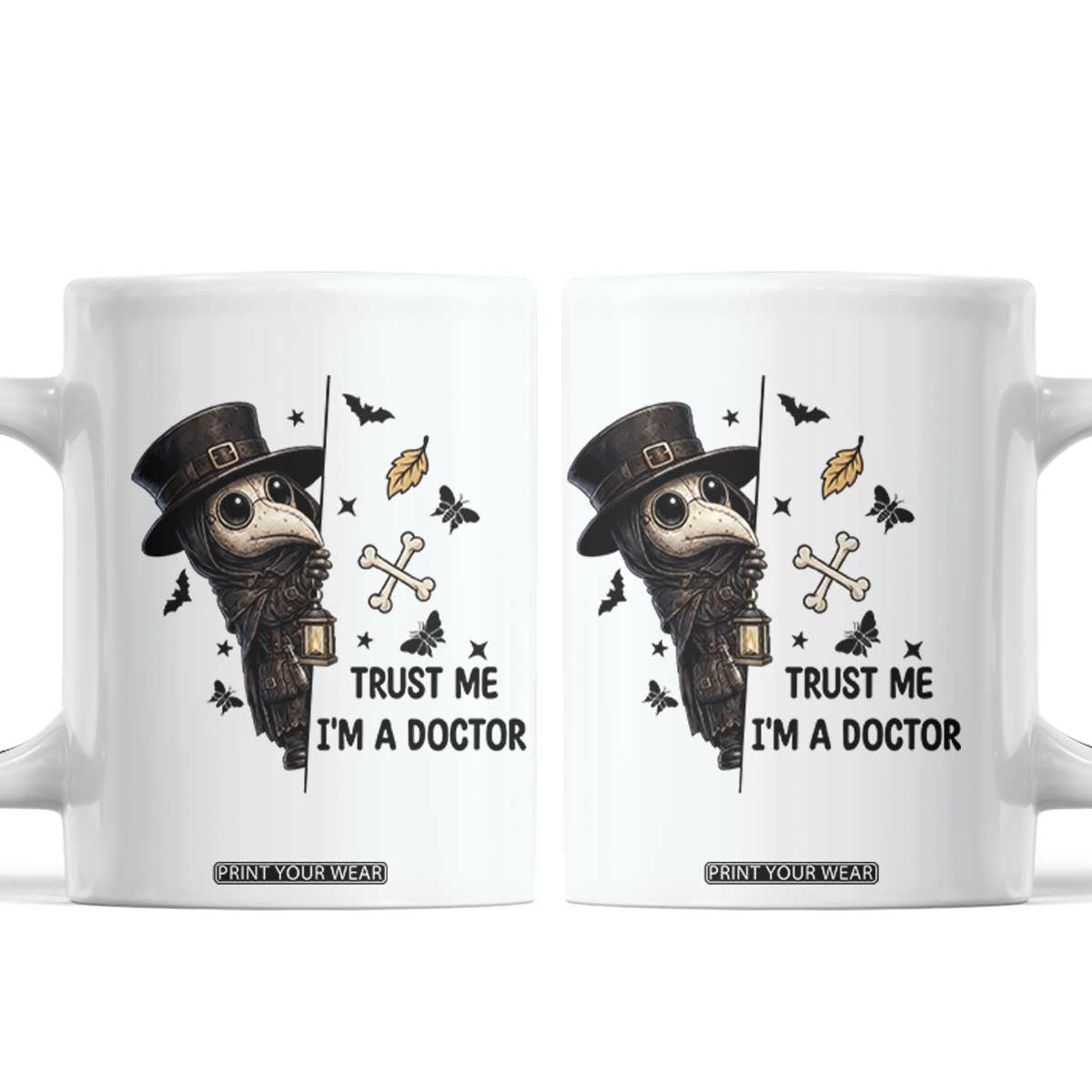 Cute Plague Doctor Trust Me Im A Doctor Coffee Mug Spooky Halloween Gift