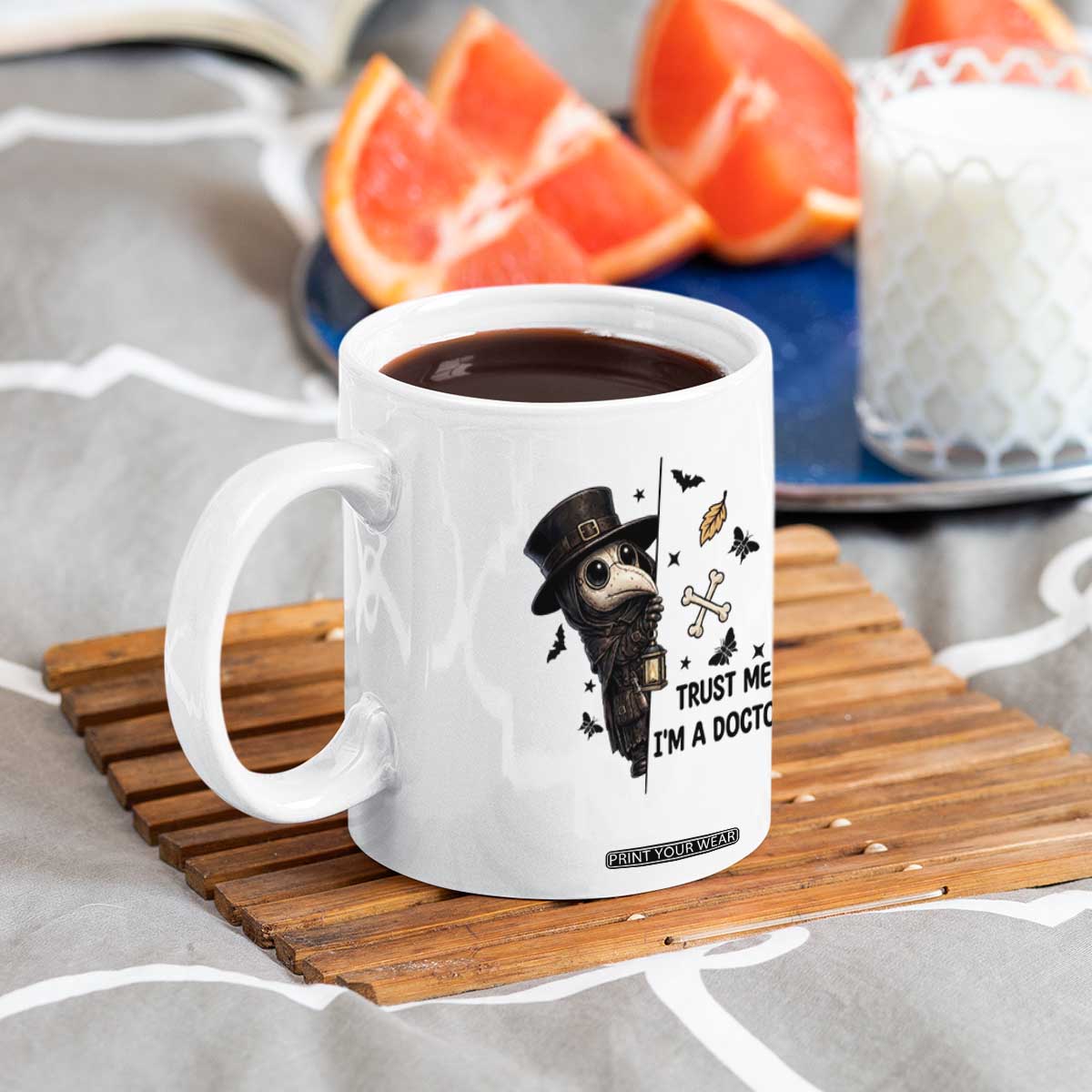 Cute Plague Doctor Trust Me Im A Doctor Coffee Mug Spooky Halloween Gift