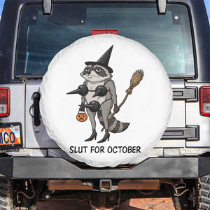 Funny Trashy Raccoon Witch Halloween Spare Tire Cover Slut For October