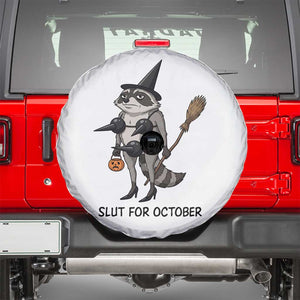 Funny Trashy Raccoon Witch Halloween Spare Tire Cover Slut For October