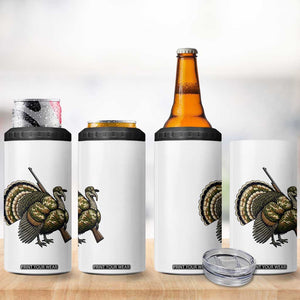Funny Camo Turkey Hunter Rifle Gift 4 in 1 Can Cooler Tumbler TS12 Print Your Wear
