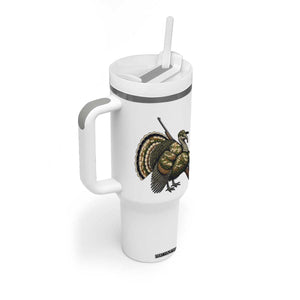 Funny Camo Turkey Hunter Rifle Gift Tumbler With Handle TS12 Print Your Wear