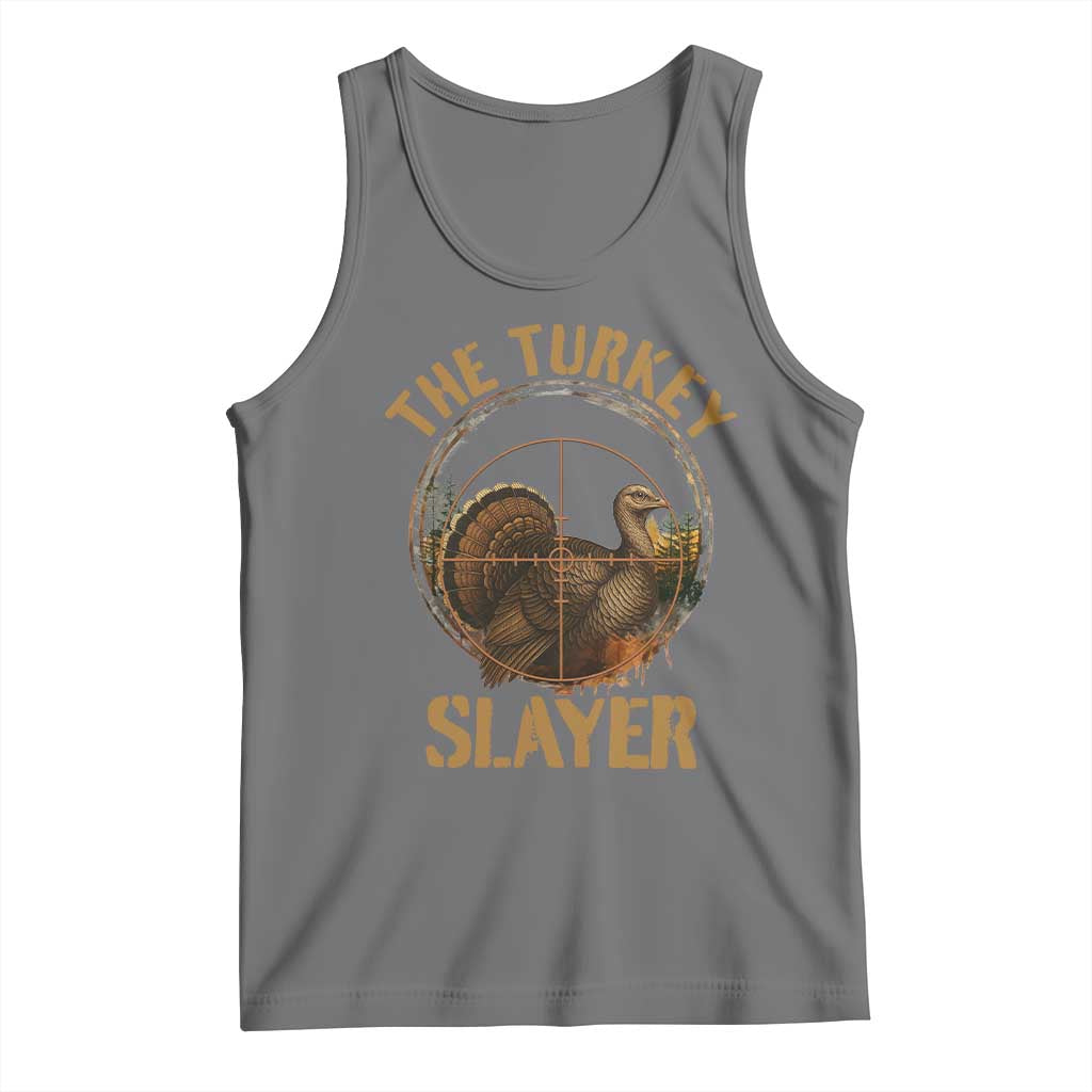 The Turkey Slayer Tank Top Funny Hunting Season Gift TS12 Black Heather Print Your Wear