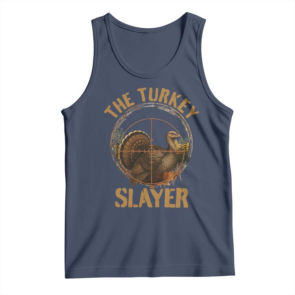 The Turkey Slayer Tank Top Funny Hunting Season Gift TS12 Navy Print Your Wear