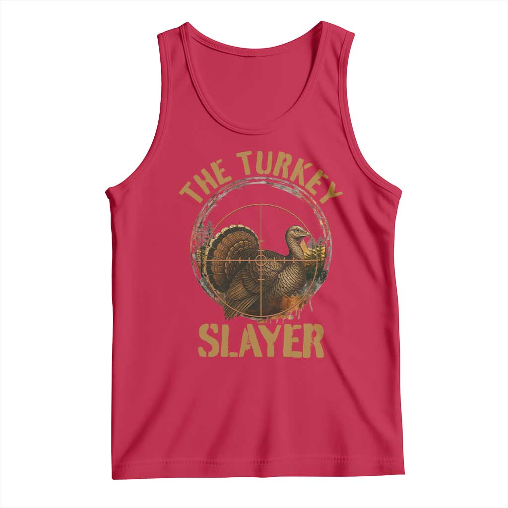 The Turkey Slayer Tank Top Funny Hunting Season Gift TS12 Red Print Your Wear