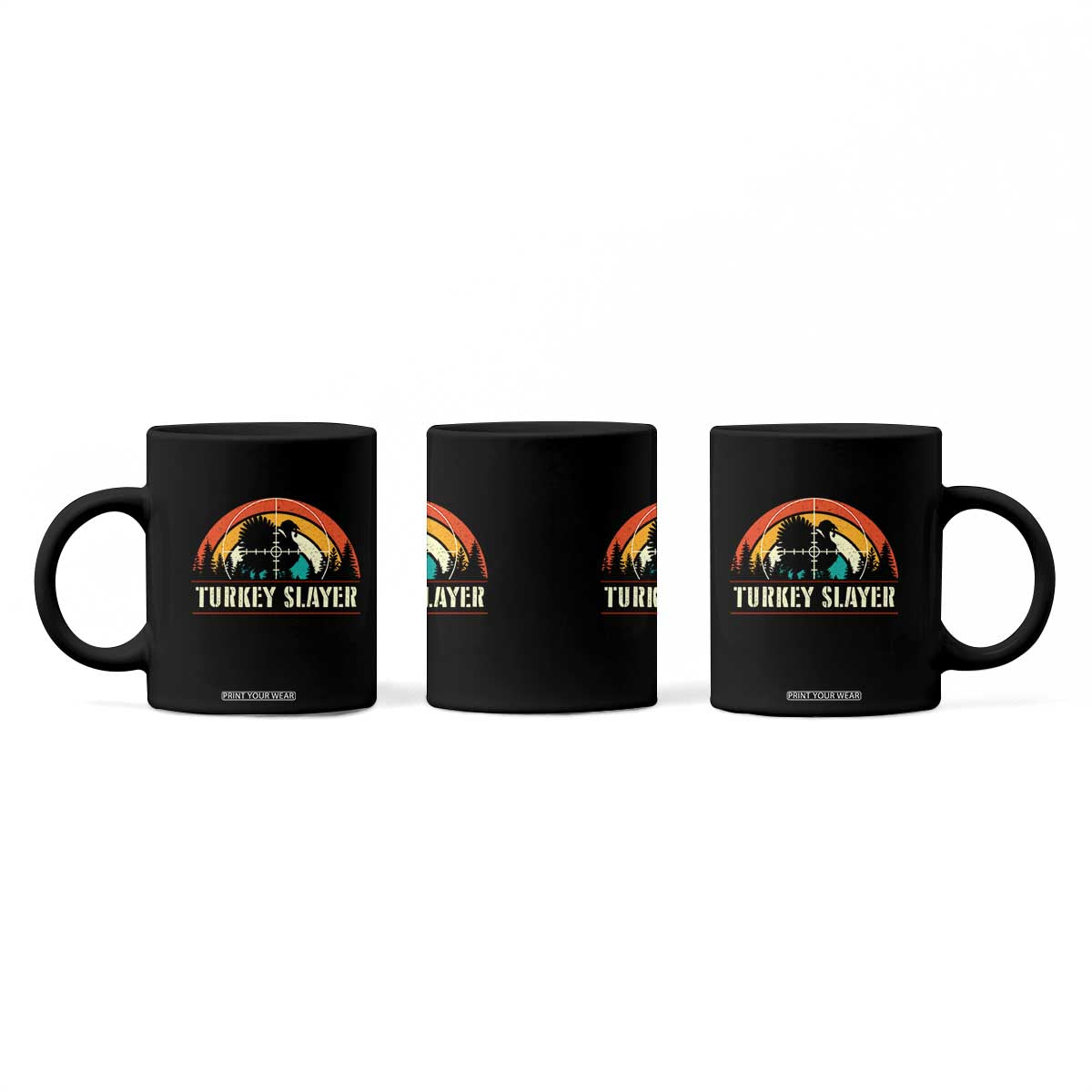 Turkey Slayer Coffee Mug Vintage Sunset Hunting Season Gift TS12 Print Your Wear