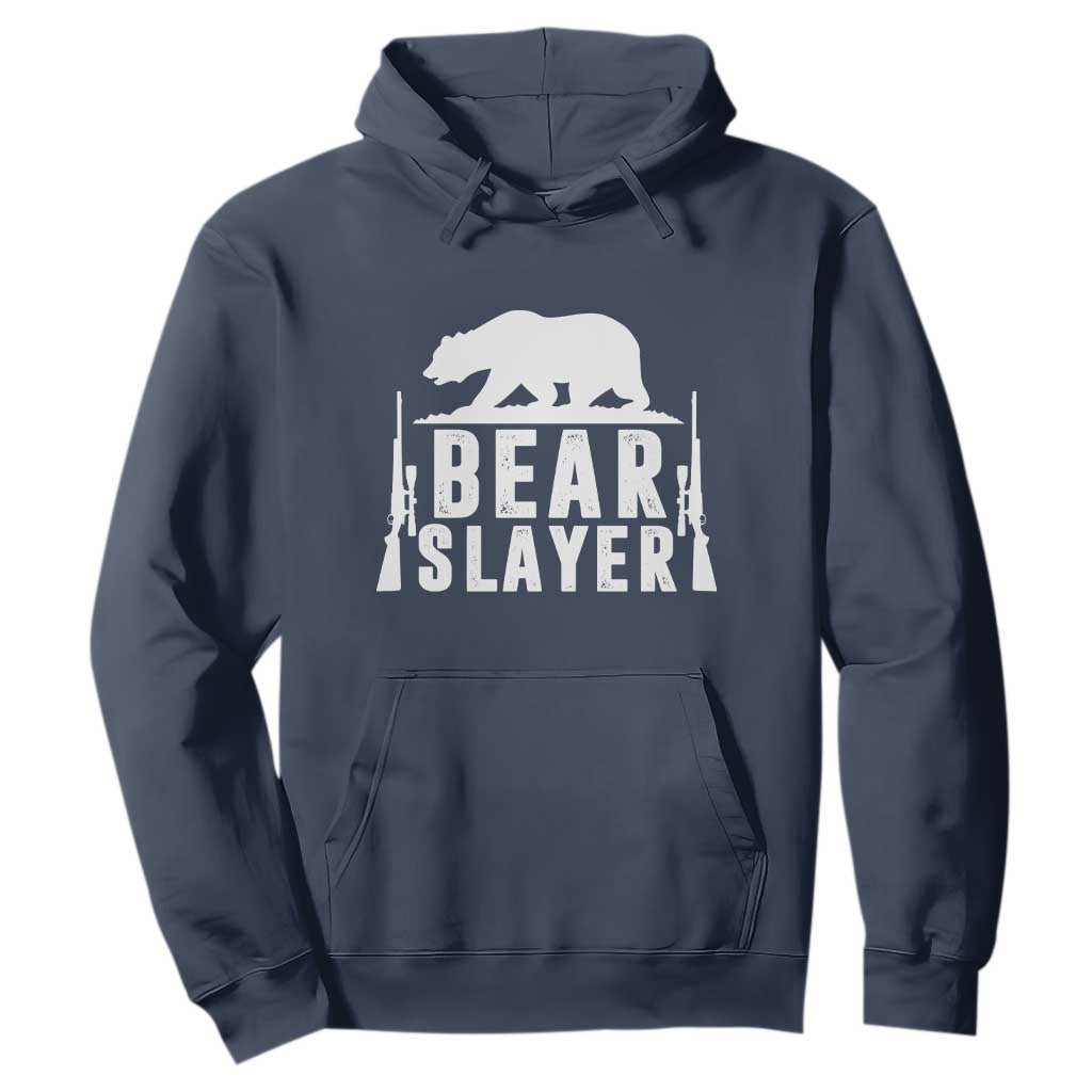 Bear Slayer Hoodie Hunting Season Gift TS12 Navy Print Your Wear