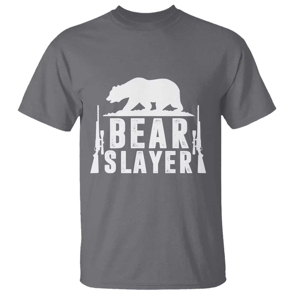 Bear Slayer T Shirt Hunting Season Gift TS12 Charcoal Print Your Wear