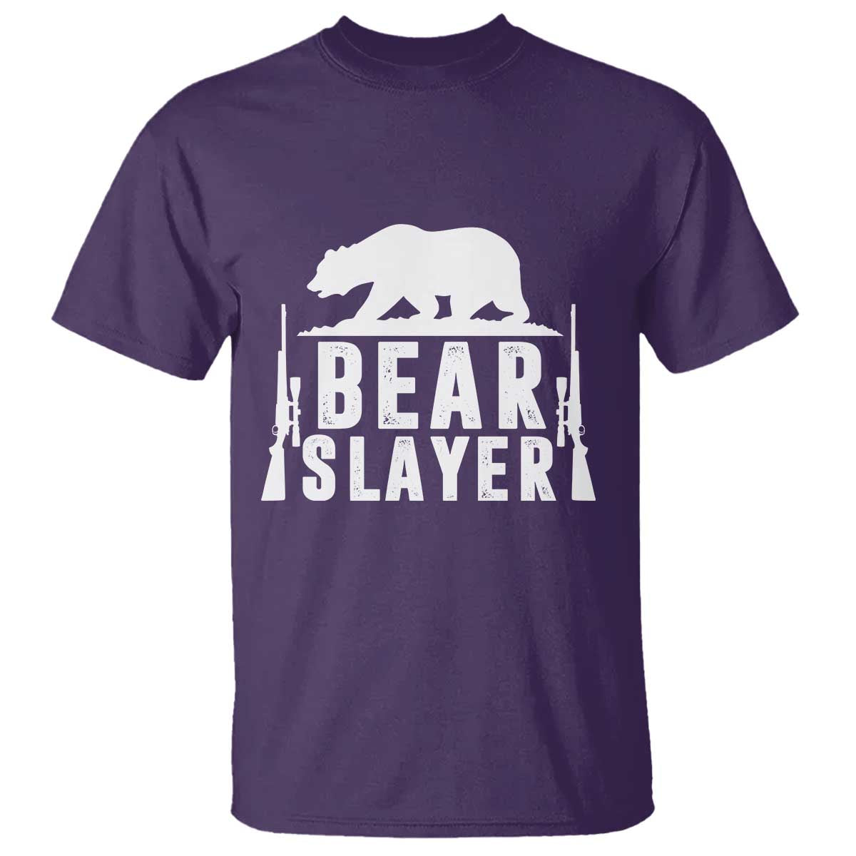 Bear Slayer T Shirt Hunting Season Gift TS12 Purple Print Your Wear