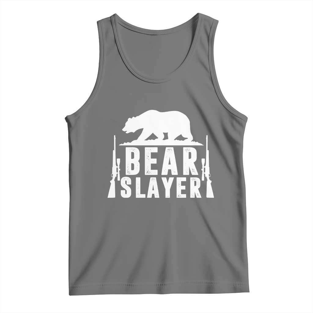 Bear Slayer Tank Top Hunting Season Gift TS12 Black Heather Print Your Wear