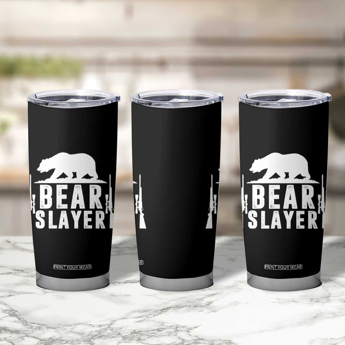 Bear Slayer Tumbler Cup Hunting Season Gift TS12 Print Your Wear