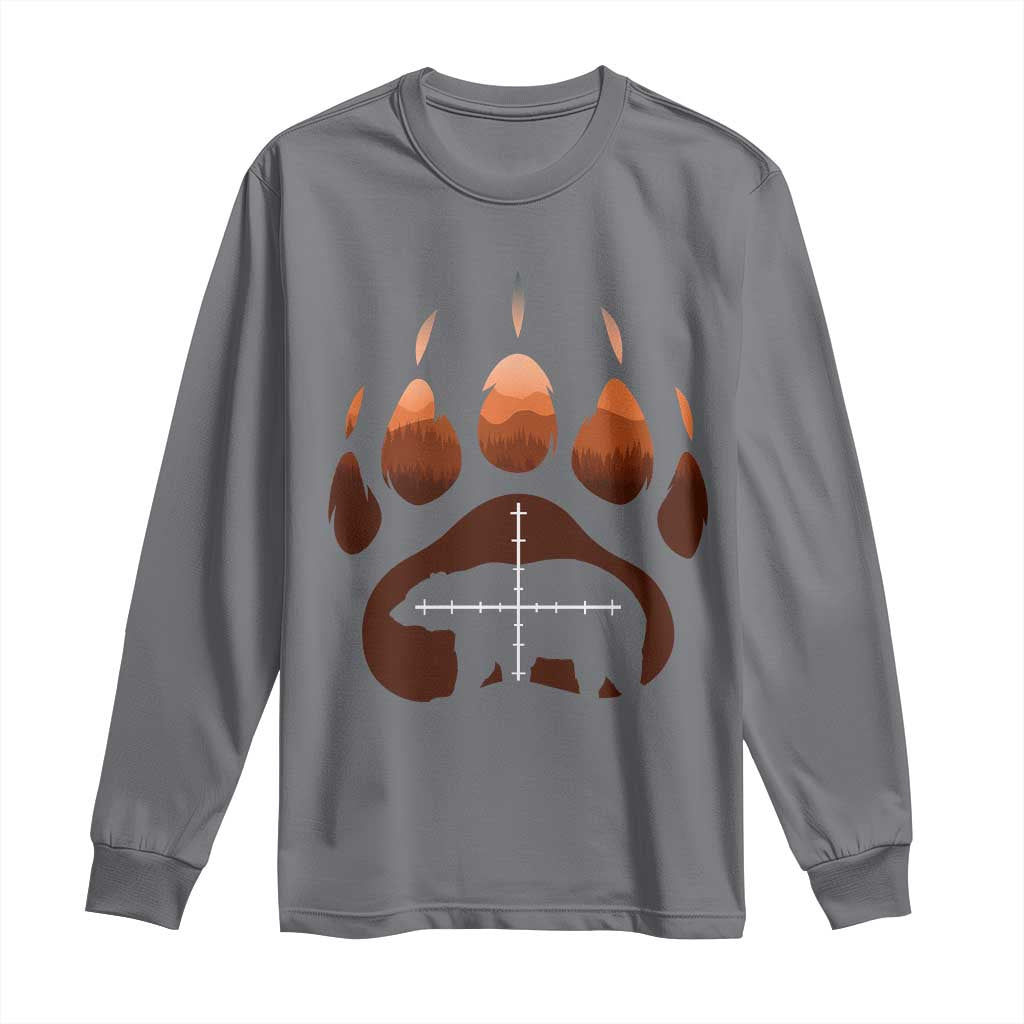 Big Game Bear Hunting Season Long Sleeve Shirt Funny Hunter Gift TS12 Charcoal Print Your Wear
