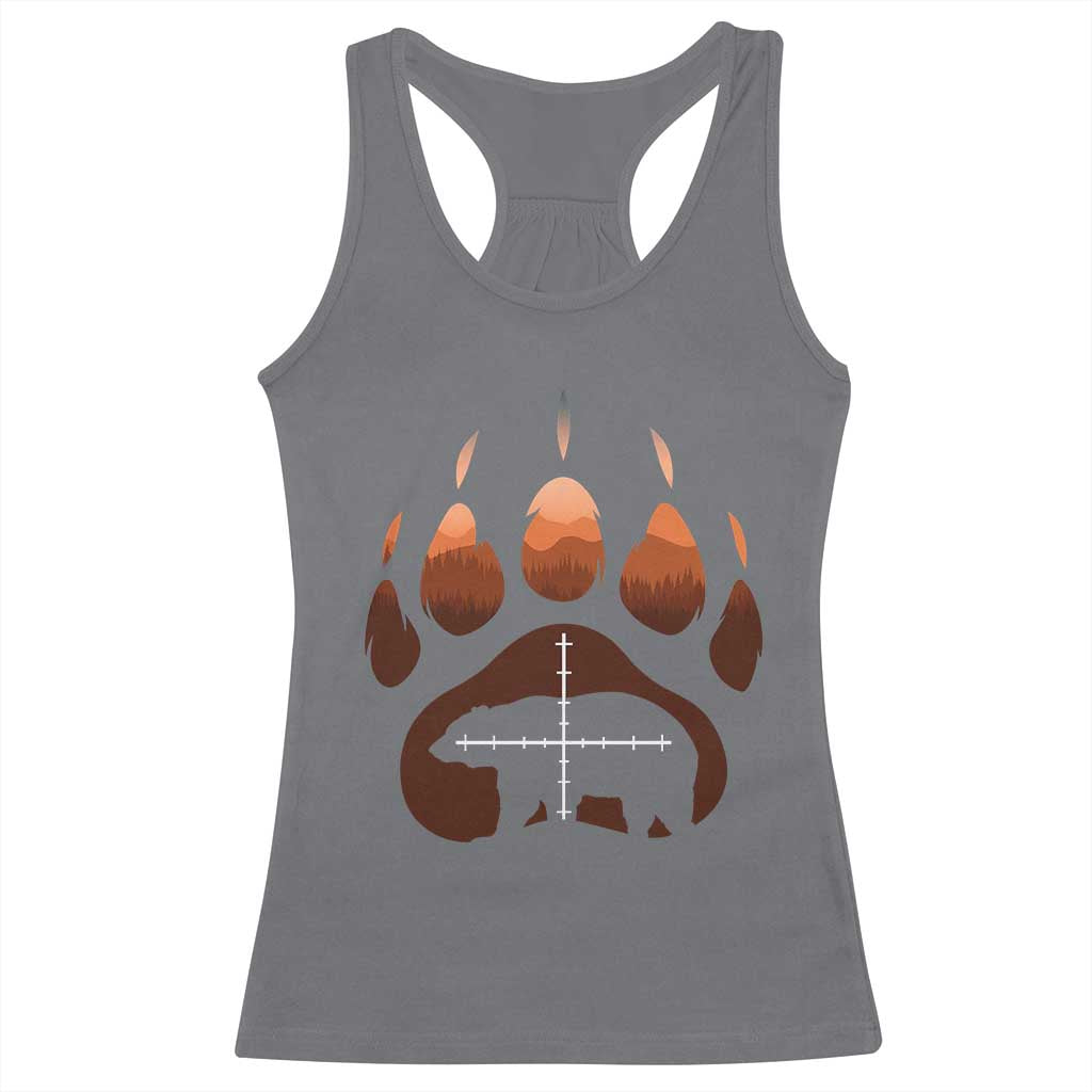 Big Game Bear Hunting Season Racerback Tank Top Funny Hunter Gift TS12 Charcoal Print Your Wear