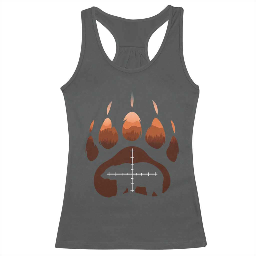 Big Game Bear Hunting Season Racerback Tank Top Funny Hunter Gift TS12 Dark Heather Print Your Wear