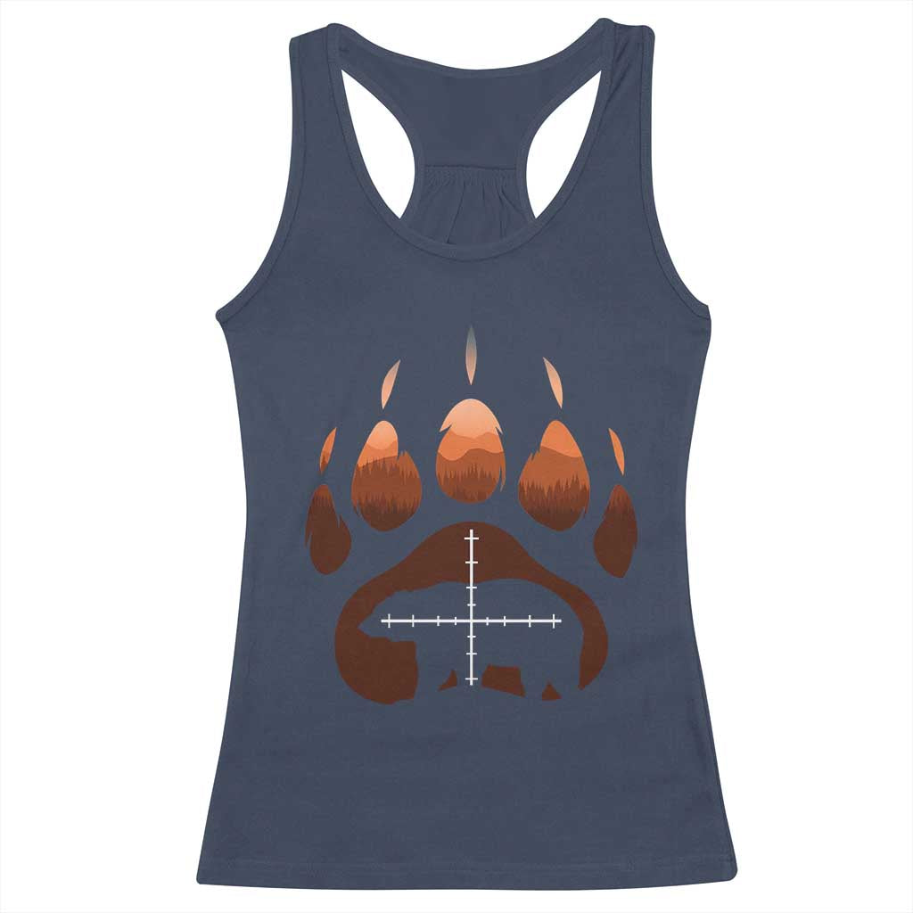 Big Game Bear Hunting Season Racerback Tank Top Funny Hunter Gift TS12 Navy Print Your Wear