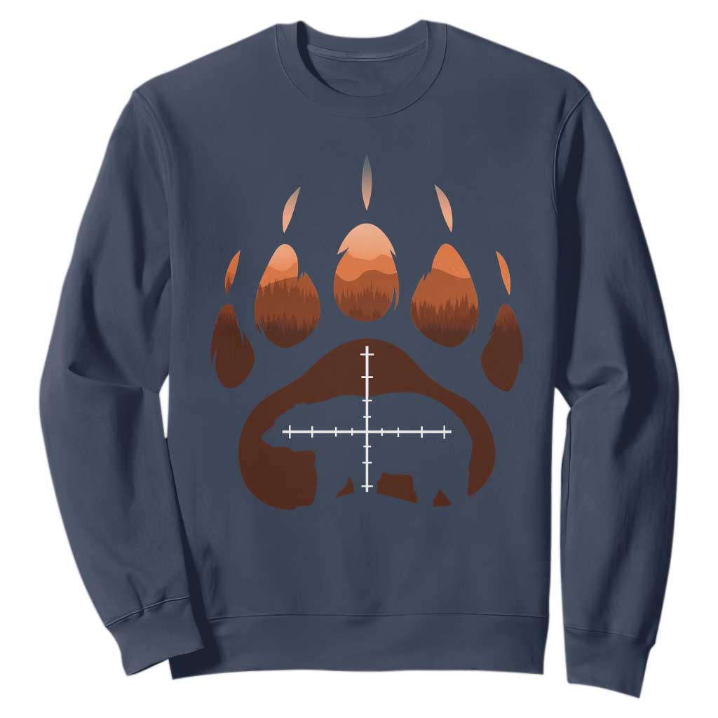 Big Game Bear Hunting Season Sweatshirt Funny Hunter Gift TS12 Navy Print Your Wear