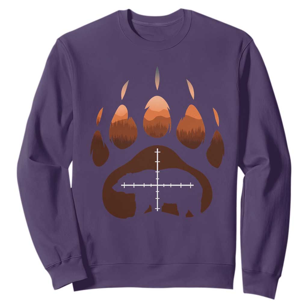 Big Game Bear Hunting Season Sweatshirt Funny Hunter Gift TS12 Purple Print Your Wear