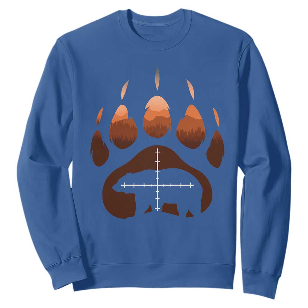 Big Game Bear Hunting Season Sweatshirt Funny Hunter Gift TS12 Royal Blue Print Your Wear