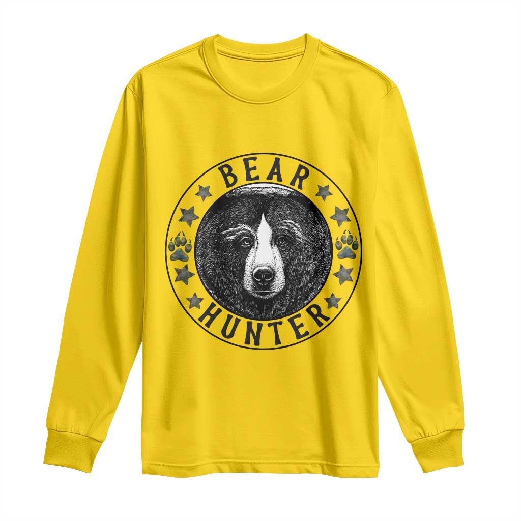 Bear Hunter Long Sleeve Shirt Funny Hunting Season Gift TS12 Daisy Print Your Wear