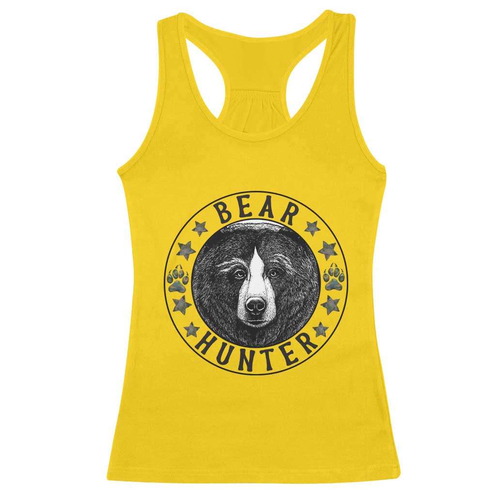 Bear Hunter Racerback Tank Top Funny Hunting Season Gift TS12 Daisy Print Your Wear