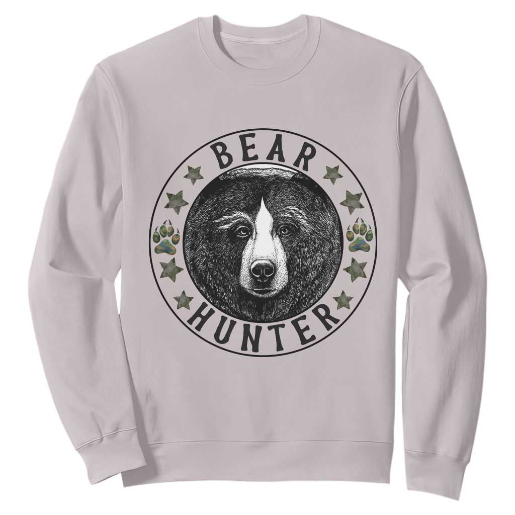 Bear Hunter Sweatshirt Funny Hunting Season Gift TS12 Ice Gray Print Your Wear