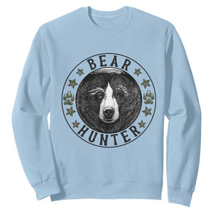 Bear Hunter Sweatshirt Funny Hunting Season Gift TS12 Light Blue Print Your Wear
