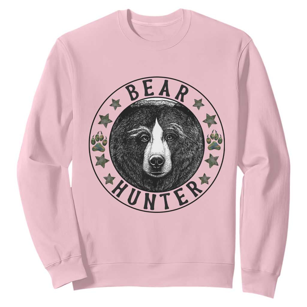 Bear Hunter Sweatshirt Funny Hunting Season Gift TS12 Light Pink Print Your Wear