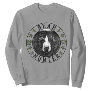 Bear Hunter Sweatshirt Funny Hunting Season Gift TS12 Sport Gray Print Your Wear