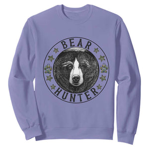 Bear Hunter Sweatshirt Funny Hunting Season Gift TS12 Violet Print Your Wear