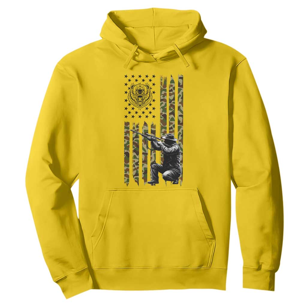 Bear Hunting Hoodie Camo American Flag Hunter Gift TS12 Daisy Print Your Wear