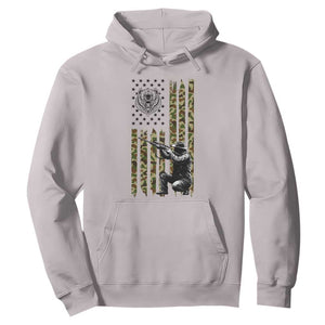 Bear Hunting Hoodie Camo American Flag Hunter Gift TS12 Ice Gray Print Your Wear