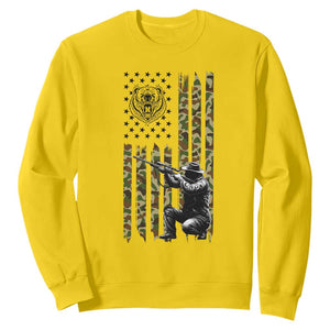 Bear Hunting Sweatshirt Camo American Flag Hunter Gift TS12 Daisy Print Your Wear