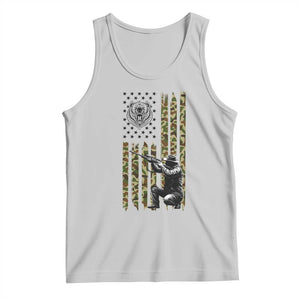 Bear Hunting Tank Top Camo American Flag Hunter Gift TS12 Ash Print Your Wear