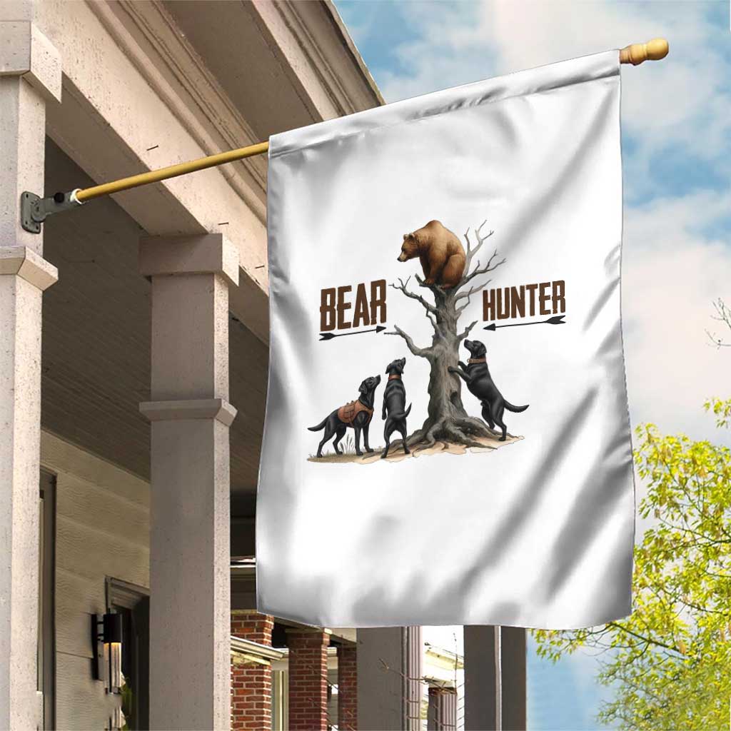 Bear Hunter Garden Flag Black Lab Retriever Funny Hunting Gift TS12 Print Your Wear