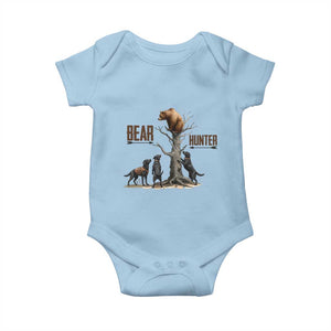 Bear Hunter Baby Onesie Black Lab Retriever Funny Hunting Gift TS12 Light Blue Print Your Wear