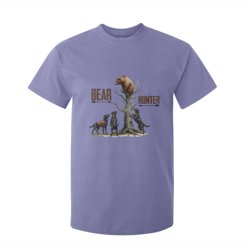 Bear Hunter T Shirt For Kid Black Lab Retriever Funny Hunting Gift TS12 Violet Print Your Wear